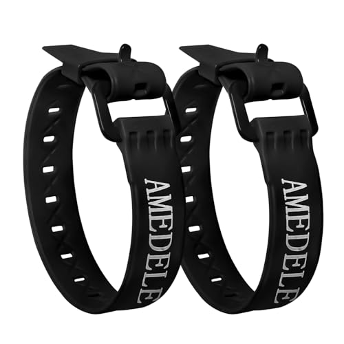 2 Pack 14" Rubber Tie Down Straps,Quick Lashing Straps with Buckles - color: Black, size: 14" Length / 2 Pack