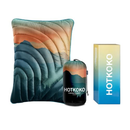Camping Pillow Compressible Travel Pillow Lightweight Camp Pillow - color: Cyan Sky, size: Large(15.7''X19.6'')