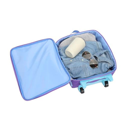Frozen 2 Anna & Elsa Formal Wear 14" Youth Purple Soft Sided Luggage - color: Frozen 2 Anna & Elsa