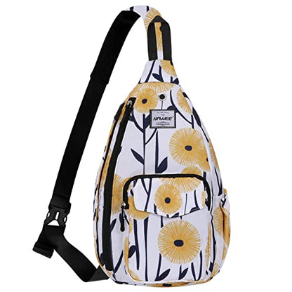 Backpack Sling for Women Anti-Water Crossbody Bag Inclined Adjustable Pack - color: Dandelion