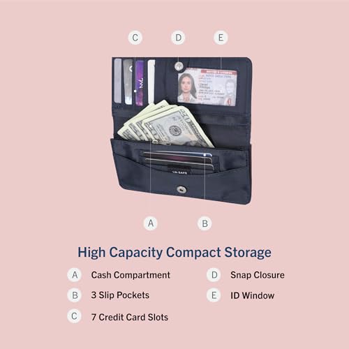Nautica Seaside Slim Womens Wallet RFID Blocking Credit Card Holder, Coin Purse, Checkbook Organizer Clutch, Small Vegan Leather Wallet for Travel, Cognac (Woven) - color: Cognac (Woven)