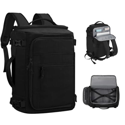 Carry On Travel Backpack Flight Approved Laptop Backpack for Women Men - color: Black, style: B