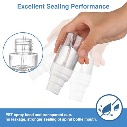 Small Spray Bottles Travel Size 2 Pack 1.35oz Mini Plastic Sprayer - color: clear+orange