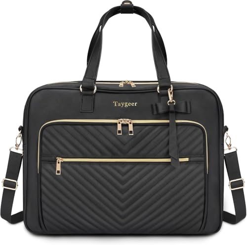 Taygeer 17 Inch Laptop Bag for Women, Leather Convertible Backpack Tote | 3 in 1 Waterproof Briefcase, Large Capacity, with Shoulder Strap, Professional Computer Handbags, for Work Office Business