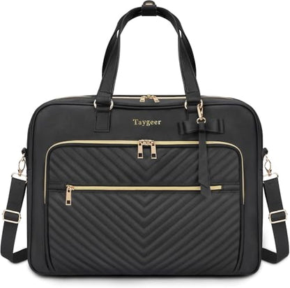 Taygeer 17 Inch Laptop Bag for Women, Leather Convertible Backpack Tote | 3 in 1 Waterproof Briefcase, Large Capacity, with Shoulder Strap, Professional Computer Handbags, for Work Office Business
