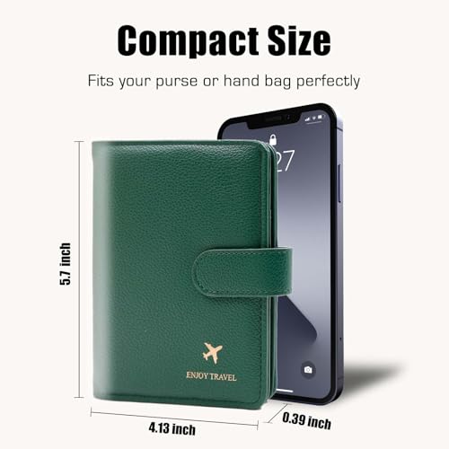 Cnycmy Passport Holder for Travel,Passport Cover Case with RFID - color: Leatherate-Green