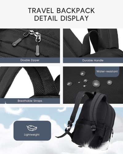 Fit Airlines Personal Item Bag 17x10x9 Backpack Carry On Black - color: Black
