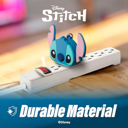 Lilo and Stitch 충전기 케이스 및 케이블 프로텍터 바이트 세트, 여성, 성인, 남성 및 모든 디즈니 애호가를 위한 디즈니 선물용 충전기 코드 프로텍터 스티치 스터프 (스티치 및 스크럼프)