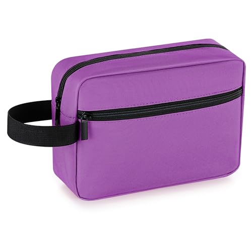 Elviros Hanging Toiletry Bag, Lightweight Dopp Kit, Small, Grape Purple - color: Grape Purple, size: Small