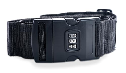 Perfect Life Ideas Luggage Straps, 3 Digit Resettable Combination Lock