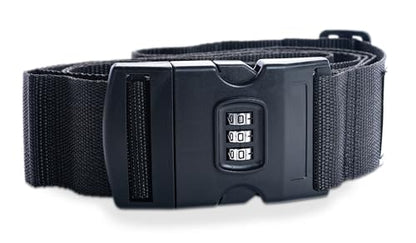 Perfect Life Ideas Luggage Straps, 3 Digit Resettable Combination Lock