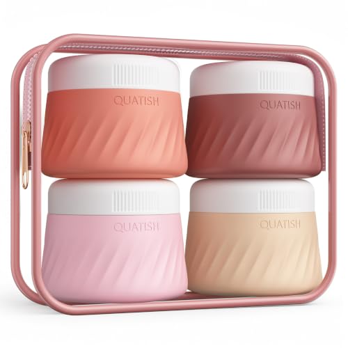 Quatish 2oz Travel Size Containers for Toiletries, 4 Pack, Red Rock - color: Red Rock, size: 2 Ounces