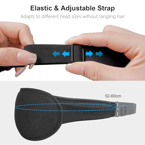 Gritin 100% Blackout Sleep Eye Mask for Women Men, Zero Pressure Sleep Mask - color: Black
