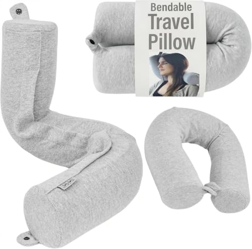 Dot&Dot Twist Memory Foam Bendable Neck Kids Travel Pillow, 23-Inch, Gray - color: Gray, size: Kids/Petite (23")