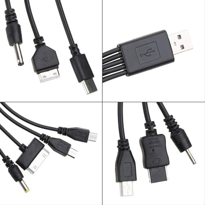 10 in 1 USB Cables - 20CM/7.87in Universal USB to Multi Plug Cell Phone Charger for Smartphones