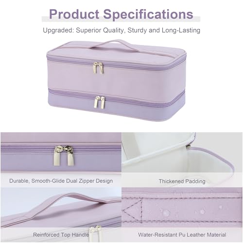 BAGCRAZY Travel Case for Shark FlexStyle & Dyson Airwrap, Purple - color: Purple