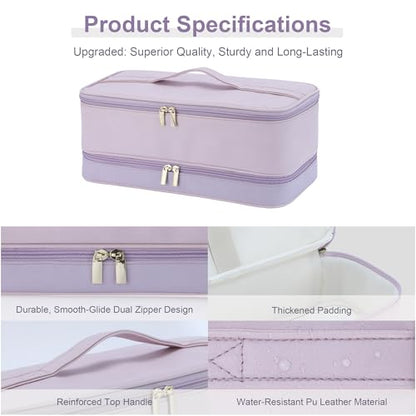BAGCRAZY Travel Case for Shark FlexStyle & Dyson Airwrap, Purple - color: Purple