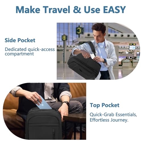 Business Travel Lightweight Laptop Backpack for Men - color: Black, size: 15.6MAX", style: Classic