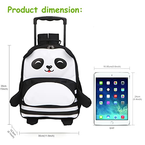 Yodo 3-Way Kids Suitcase Luggage or Toddler Rolling Backpack with wheels - color: Panda-Medium, style: Panda