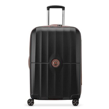 DELSEY PARIS Carrousel, 24 Inch Checked-Medium Hardside Luggage, Black - color: Black, size: Checked-Medium 24 Inch
