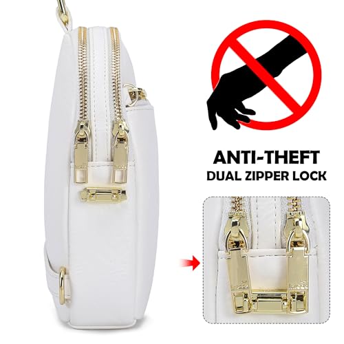 INICAT Small Travel Purse,Anti Theft Crossbody Bag for Women - color: White a