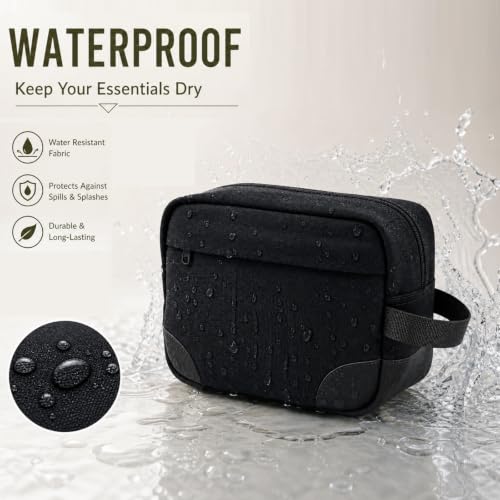 Travel Toiletry Bag,Toiletry Bag for Men,Hanging Toiletry Organizer Dopp Ki - color: Black