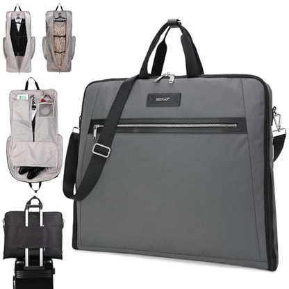 BESMART Garment Bags for Travel, 51" Large Suit Bag for Business Trips - color: Grey