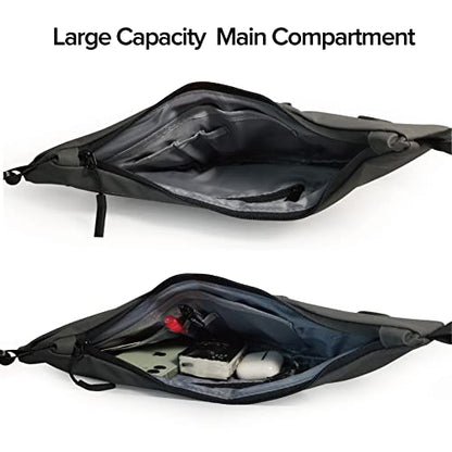 Small Sling Shoulder Crossbody Bag Men Women,Casual Chest Bag - color: Grey