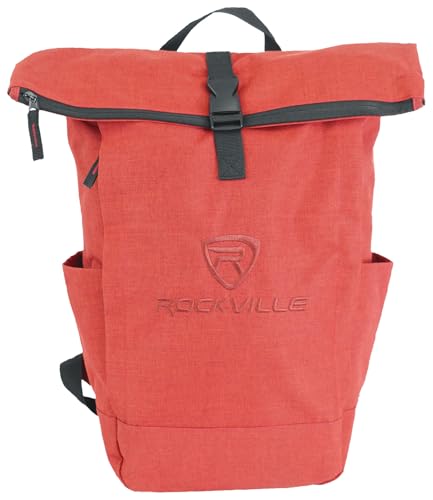 Rockville RPAK Burned Red Durable Backpack Bag with Padded Laptop Pocket - color: Red