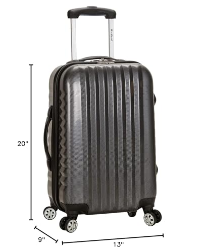 Rockland Melbourne Hardside Expandable Spinner Wheel Luggage, Carry-On 20", Carbon - color: Carbon, size: Carry-On 20"