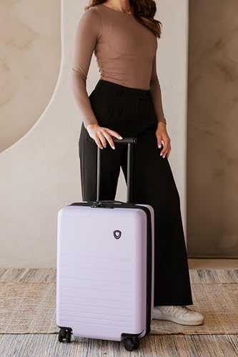 Traveler's Choice Markham Hardside Expandable Luggage with Double Spinner Wheels, Carry-On 22-Inch Suitcase, TSA Lock, Purple - color: Purple, size: 22-Inch Carry-on
