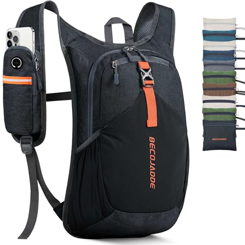 15L Small Hiking Backpack for Men Women Foldable Packable Back Pack Ultralight Hiking Daypack for Travel Camping Outdoor, Black - color: Black, size: 15L