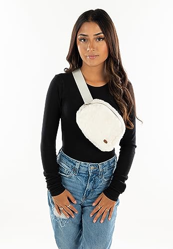 Belt Bag - Faux Fur - Ivory - color: Faux Fur - Ivory