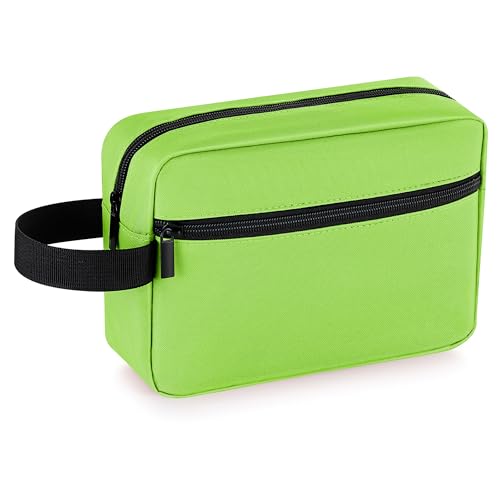 Elviros Hanging Toiletry Bag, Lightweight Travel Dopp Kit, Neon Green - color: Neon Green, size: Small