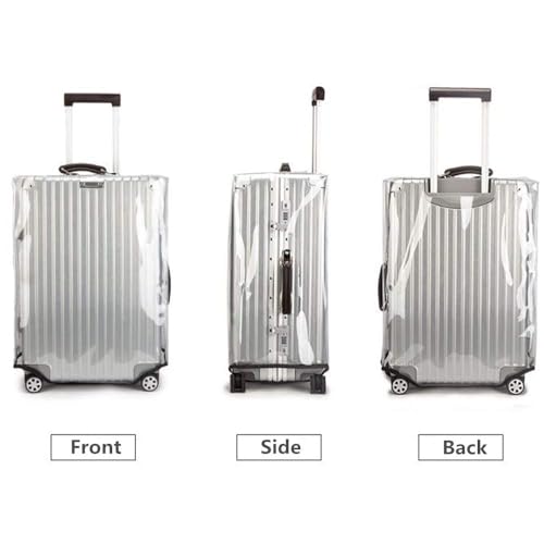 20 Inch PVC Clear Suitcase Cover (Gray Trim) - color: Gray Trim-0.4mm, size: S Suitcase Cover.