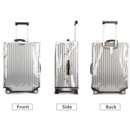 20 Inch PVC Clear Suitcase Cover (Gray Trim) - color: Gray Trim-0.4mm, size: S Suitcase Cover.