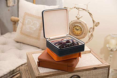 Beaufort 3-Slot PU Leather Eyeglasses Storage Box for Women & Men