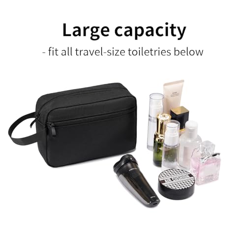 Travel Toiletry Bag for Men & Women, Hanging Cosmetic Organizer - color: Black