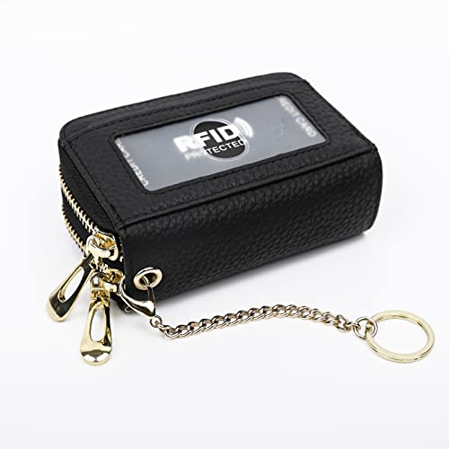 imeetu RFID Credit Card Holder, Small Card Wallet Women, Leather Card Case - color: Max - Black, size: Max