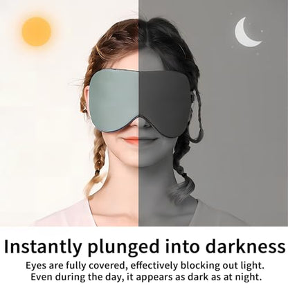 Sleep Eye Mask for Sleeper Men Women,Pressure Free Light Block Out Eye Maskwith Easy Adjustable Strap for Lunch Break,Airplane, Sleep(Black)