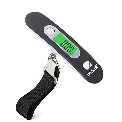 pack all Digital Luggage Scale for Travel, 110Lbs Capacity, 0.1Lb Precision - color: Black