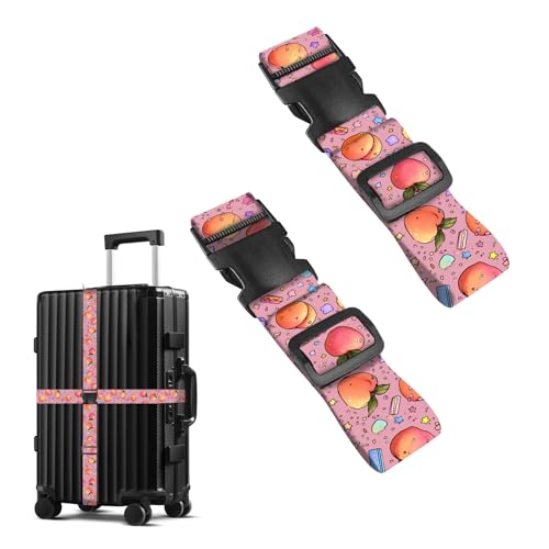 Nuxovilar Luggage Straps Set for Suitcase 1.96x71in Polyester - color: YZX03593, size: 1.96"x70.86"