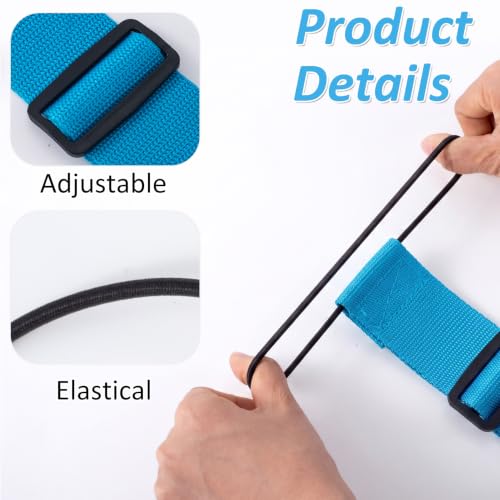 2 Pcs Blue Luggage Connector Straps, Adjustable Straps for Suitcases - color: Blue, 2pcs