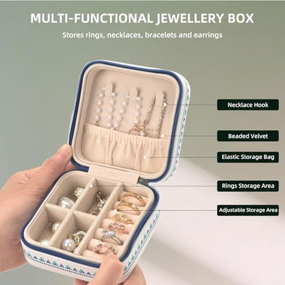 shunmei Mini Travel Jewelry Box, Personalised Pattern, White Eyes - style: White Eyes