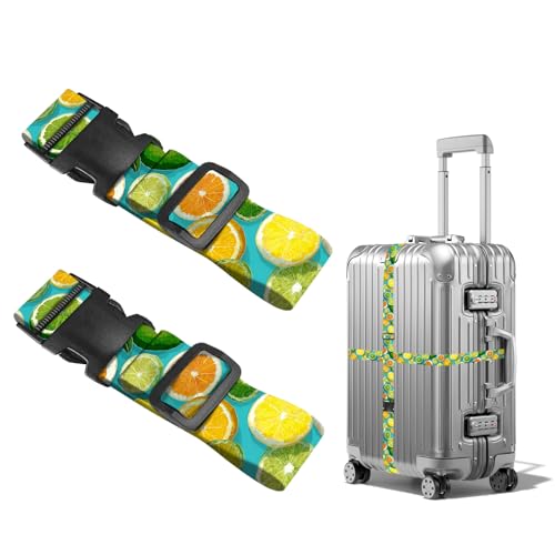 Nuxovilar Luggage Straps Set for Suitcase 1.96x90.5in Polyester - color: YMi04298, size: 1.96"x90.5"
