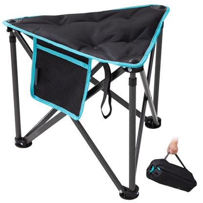 FUNDANGO Folding Tripod Stool, Lightweight Portable Fishing Chair 440Lbs - color: Black Tripod-1 Pack