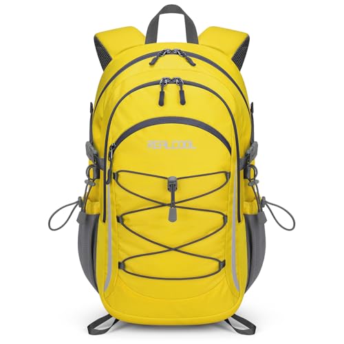 RealCool 20L Lightweight Hiking Backpack, Small Travel Daypack for Camping - color: Yellow, size: 20L