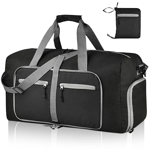Dimayar 85L Foldable Duffle Bag, Travel & Weekender, Overnight, Gym - color: Black, size: 85L
