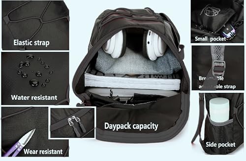 levayhill 16L Small Lightweight Foldable Backpack Sun Hats Travel, Black - color: Black