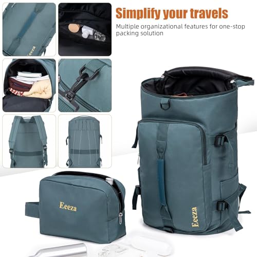 Eeeza Luggage Sets 5 Piece,Hardside Expandable Durable Luggage,21"/25"/30" - color: DarkGreen